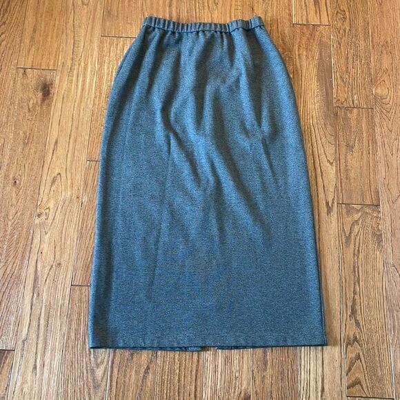 Orvis grey pull on elastic waist pencil skirt small - Picture 2 of 6
